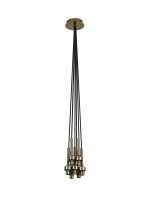 Giuseppe 15cm Antique Brass 7 Light G9 Universal 1.5m Cluster Pendant (FRAME ONLY), For A Vast Range Of Glass Shades