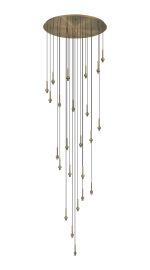 Giuseppe 85cm Antique Brass 24 Light G9 Universal 5m Round Multiple Pendant (FRAME ONLY), For A Vast Range Of Shades, Item Weight: 15.6kg