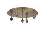 Giuseppe 45cm Antique Brass Round 5 Light G9 Universal Flush Light (FRAME ONLY), For A Vast Range Of Glass Shades