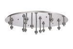 Giuseppe 80cm Polished Chrome Round 13 Light G9 Universal Flush Light (FRAME ONLY), For A Vast Range Of Glass Shades
