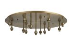 Giuseppe 80cm Antique Brass Round 13 Light G9 Universal Flush Light (FRAME ONLY), For A Vast Range Of Glass Shades