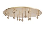 Giuseppe 80cm French Gold Round 13 Light G9 Universal Flush Light (FRAME ONLY), For A Vast Range Of Glass Shades