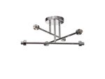 Giuseppe 52cm Polished Chrome 6 Light G9 Universal Crossed Arm Semi Flush Light (FRAME ONLY), For A Vast Range Of Glass Shades