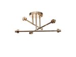 Giuseppe 52cm French Gold 6 Light G9 Universal Crossed Arm Semi Flush Light (FRAME ONLY), For A Vast Range Of Glass Shades