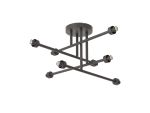 Giuseppe 68cm Satin Black 8 Light G9 Universal Crossed Arm Semi Flush Light (FRAME ONLY), For A Vast Range Of Glass Shades