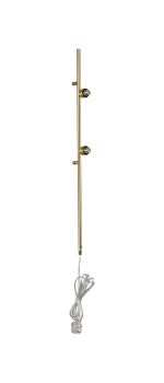 Giuseppe Antique Brass 85cm 2 Light G9 Universal Switched Plug-In Wall Lamp (FRAME ONLY), For A Vast Range Of Glass Shades