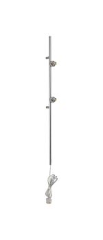 Giuseppe Polished Chrome 85cm 2 Light G9 Universal Switched Plug-In Wall Lamp (FRAME ONLY), For A Vast Range Of Glass Shades