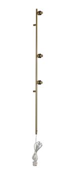 Giuseppe Antique Brass 1.2m 3 Light G9 Universal Switched Plug-In Wall Lamp (FRAME ONLY), For A Vast Range Of Glass Shades