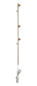Giuseppe French Gold 1.2m 3 Light G9 Universal Switched Plug-In Wall Lamp (FRAME ONLY), For A Vast Range Of Glass Shades