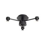 Giuseppe 37.5cm Satin Black 3 Light G9 Universal Semi Flush Light (FRAME ONLY), For A Vast Range Of Glass Shades