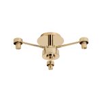 Giuseppe 37.5cm French Gold 3 Light G9 Universal Semi Flush Light (FRAME ONLY), For A Vast Range Of Glass Shades