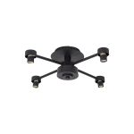 Giuseppe 40cm Satin Black 4 Light G9 Universal Semi Flush Light (FRAME ONLY), For A Vast Range Of Glass Shades