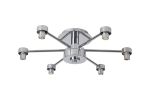 Giuseppe 45cm Polished Chrome 6 Light G9 Universal Semi Flush Light (FRAME ONLY), For A Vast Range Of Glass Shades