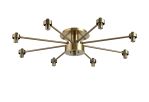 Giuseppe 70cm Antique Brass 8 Light G9 Semi Flush Light (FRAME ONLY), For A Vast Range Of Glass Shades