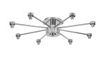 Giuseppe 70cm Polished Chrome 8 Light G9 Universal Semi Flush Light (FRAME ONLY), For A Vast Range Of Glass Shades