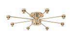 Giuseppe 70cm French Gold 8 Light G9 Universal Semi Flush Light (FRAME ONLY), For A Vast Range Of Glass Shades