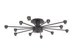 Giuseppe 85cm Satin Black 12 Light G9 Universal Semi Flush Light (FRAME ONLY), For A Vast Range Of Glass Shades
