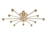Giuseppe 85cm French Gold 12 Light G9 Universal Semi Flush Light (FRAME ONLY), For A Vast Range Of Glass Shades