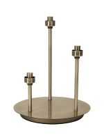 Giuseppe Antique Brass 3 Light G9 Round Touch Switch Table Lamp Without Shade, For A Vast Range Of Glass Shades