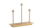 Giuseppe French Gold 3 Light G9 Rectangular Touch Switch Table Lamp Without Shade, For A Vast Range Of Glass Shades