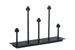Giuseppe Satin Black 5 Light G9 Rectangular Touch Switch Table Lamp Without Shade, For A Vast Range Of Glass Shades