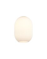 Giuseppe 12x16.5cm Almond Ribbed (T) Opal Glass Shade