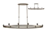 Giuseppe Antique Brass 10 Light Oval G9 Universal Cartwheel Telescopic Light (FRAME ONLY), For A Vast Range Of Glass Shades