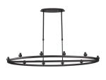 Giuseppe Satin Black 10 Light Oval G9 Universal Cartwheel Telescopic Light (FRAME ONLY), For A Vast Range Of Glass Shades