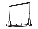 Giuseppe Satin Black 10 Light Rectangle G9 Universal Linear Telescopic Light (FRAME ONLY), For A Vast Range Of Glass Shades