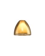 Giuseppe 12x10cm Curved Cone Gold With Inner Opal Cone (U) Glass Shade