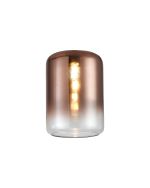 Giuseppe 12x17cm Cylinder Glass Shade (AD), Copper Fade/Clear