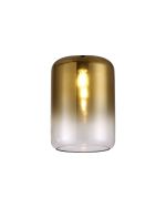 Giuseppe 12x17cm Cylinder Glass Shade (AD), Gold Fade/Clear