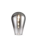 Giuseppe 12x18cm Pear Shaped Glass Shade (AF), Smoke Fade/Clear