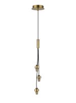 Giuseppe 12cm Antique Brass 3 Light G9 Universal 2m Drop 1 Drop Cluster Pendant (FRAME ONLY), For A Vast Range Of Glass Shades