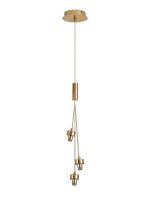 Giuseppe 12cm French Gold 3 Light G9 Universal 2m Drop 1 Drop Cluster Pendant (FRAME ONLY), For A Vast Range Of Glass Shades