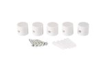 Briciole PC Wall/Ceiling Universal Cable Clamp For Fabric Cables, White (5 Pack)