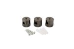 Briciole Metal Wall/Ceiling Universal Cable Clamp For Fabric Cables, Black Chrome (3 Pack)