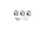 Briciole Metal Wall/Ceiling Universal Cable Clamp For Fabric Cables, Chrome (3 Pack)