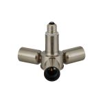 Briciole 1 to 3 E27 Converter Satin Nickel Lampholders