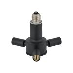 Briciole 1 to 3 E27 To G9 Converter Satin Black Lampholders
