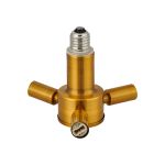 Briciole 1 to 3 E27 To G9 Converter Gilt Bronze Lampholders