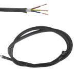 Briciole 1m Black Braided 3 Core 0.75mm Cable VDE Approved (qty ordered will be supplied as one continuous length)