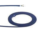 Briciole 1m Dark Blue Braided 3 Core 0.75mm Cable VDE Approved (qty ordered will be supplied as one continuous length)