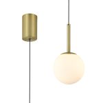 Puebla Pendant, 9W LED, 3000K, 630lm, Satin Gold, 3yrs Warranty