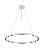 Riumar Ring Pendant 92cm 60W+20W LED, 3 Way Relay, 3000K, 5800lm, White, 3yrs Warranty