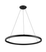 Riumar Ring Pendant 92cm 60W+20W LED, 3 Way Relay, 3000K, 5800lm, Black, 3yrs Warranty