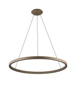 Riumar Ring Pendant 92cm 60W+20W LED, 3 Way Relay, 3000K, 5800lm, Sand Brown, 3yrs Warranty
