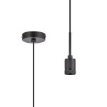 Viva Knurled Pendant Light (FRAME ONLY) 1.6m, 1 x E27, Black