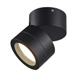 Saler Adjustable Dimmable Ceiling Spotlight/Wall Light, 1 Light, With Replaceable 12W LEDs, 4000K, Black, IP65, 2yrs Warranty