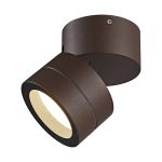 Saler Adjustable Dimmable Ceiling Spotlight/Wall Light, 1 Light, With Replaceable 12W LEDs, 4000K, Rust Brown, IP65, 2yrs Warranty